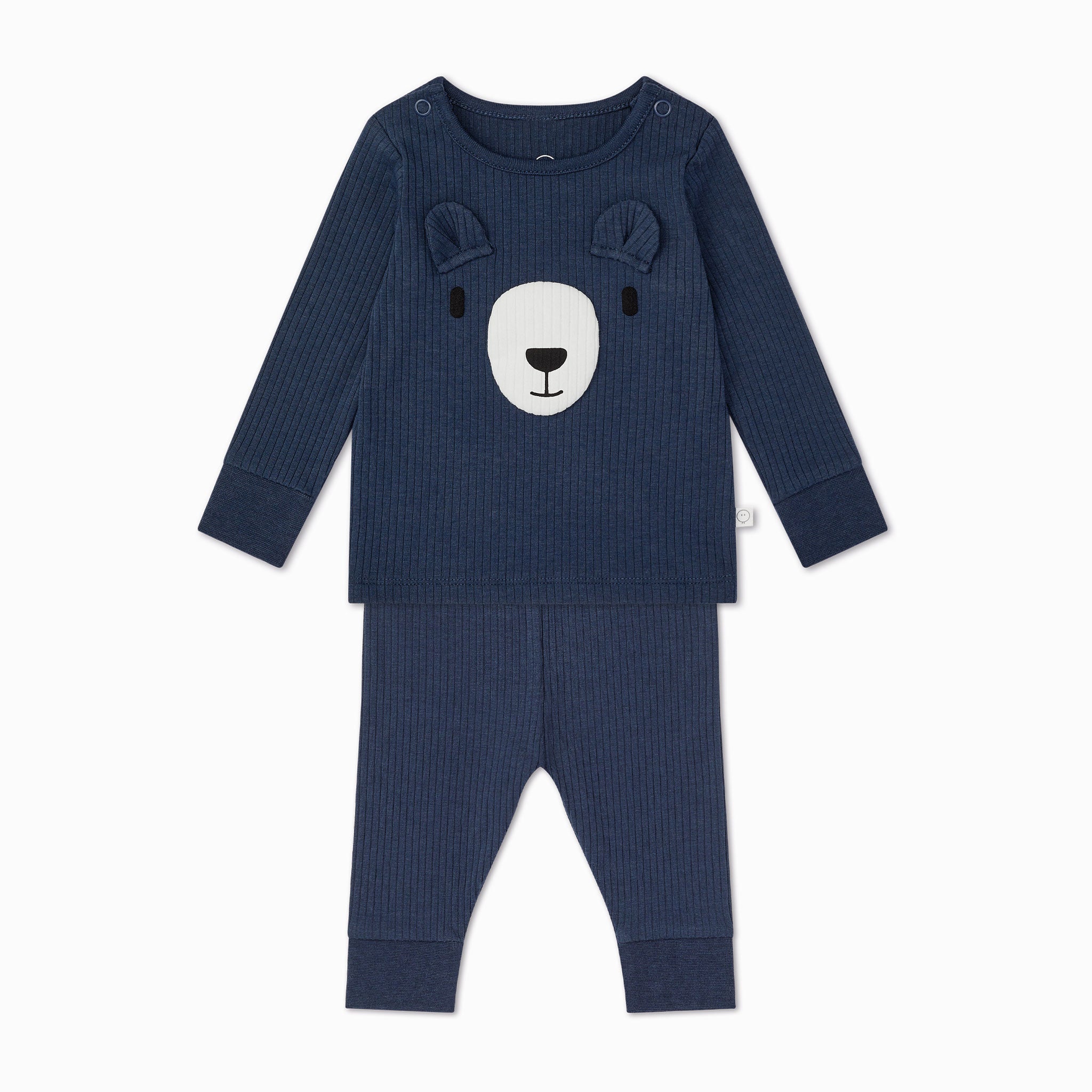 Bear_navy_ribbed_pjs