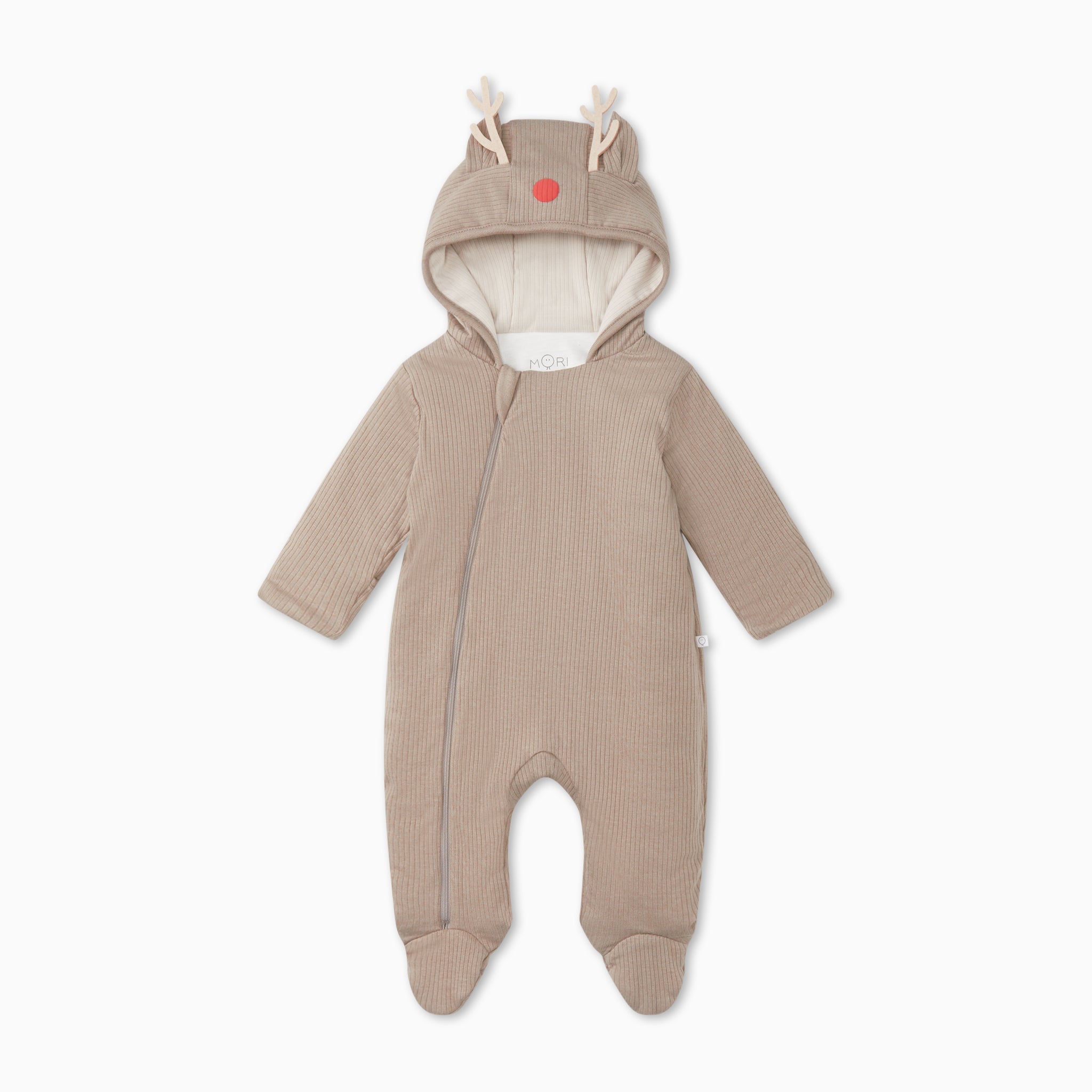ReindeerRibbedPramsuit_Footed_Frontclosed