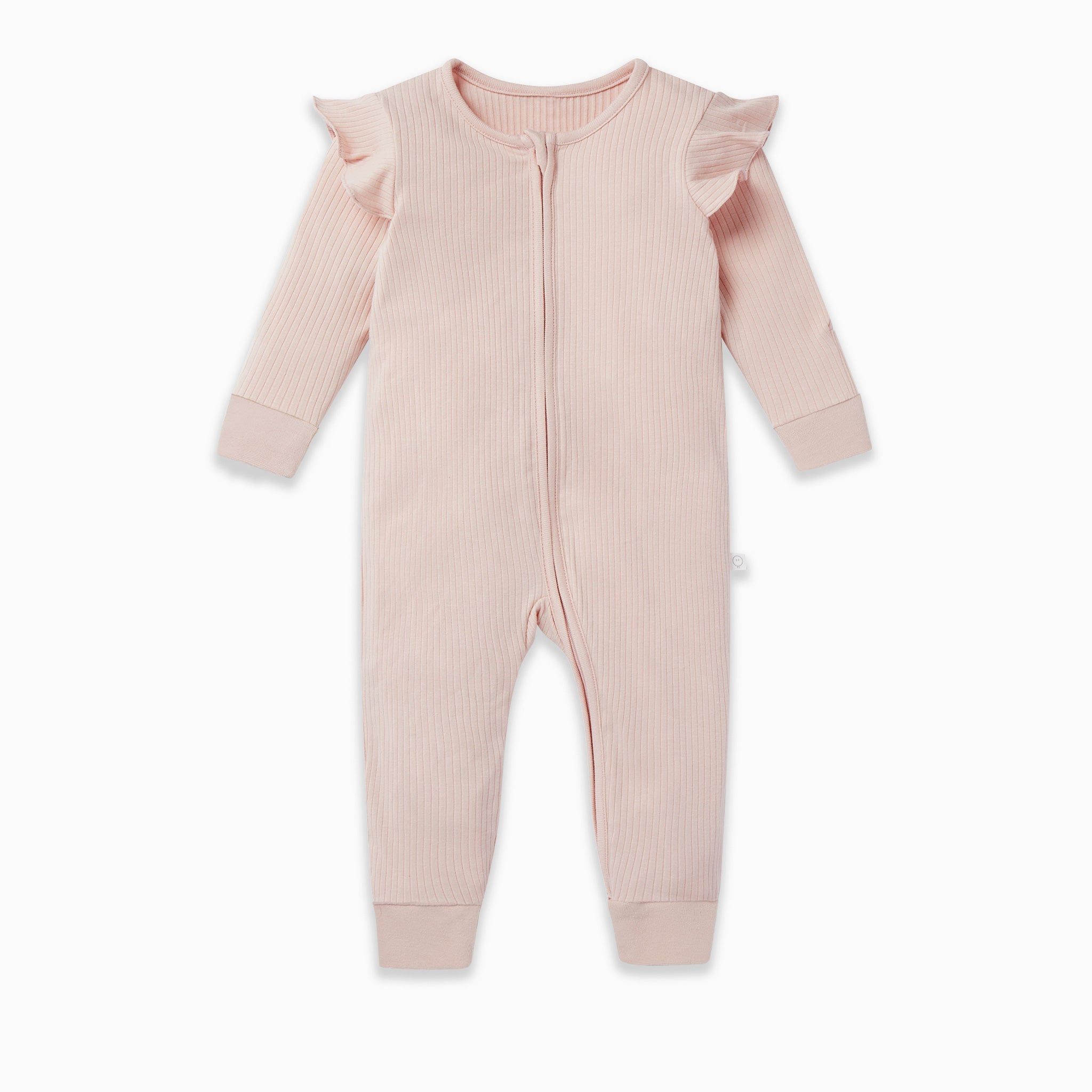 Ribbed_Frill_Clever_Zip_Sleepsuit_blush_front_footless_b53d1332-c98d-4890-9245-b120b3f29a4d